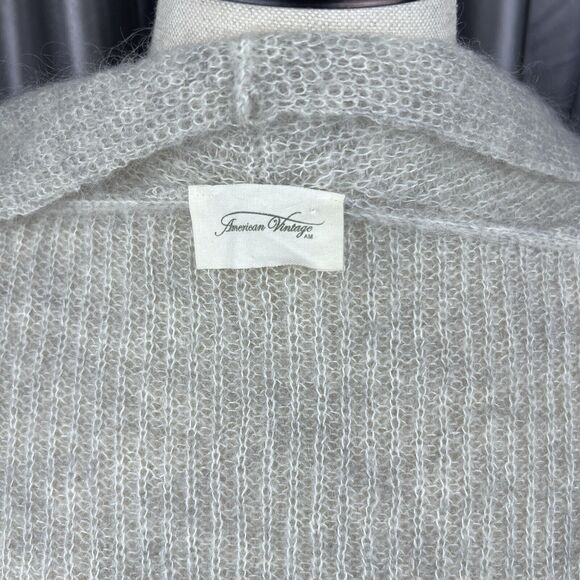 American Vintage Women’s Oversized Cardigan Sz M Double Breasted Mohair Stitched - Picture 11 of 14